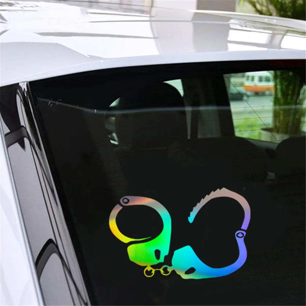 Police Handcuffs Decal Car Window Laptop Bumper Vinyl Sticker Office Decor Vinyl Sticker Gift Die Cut Decals Latop Window Glass