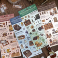 1 Sheet/pack PET Material Pack Beautiful Everyday Series Vintage Literature Handbook Material