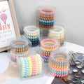 6 Pcs/Box Transparent Spiral Telephone Wire Elastic Hair Bands for Women Girls Rapid Sample Telefon Wire Scrunchie Hair Ties