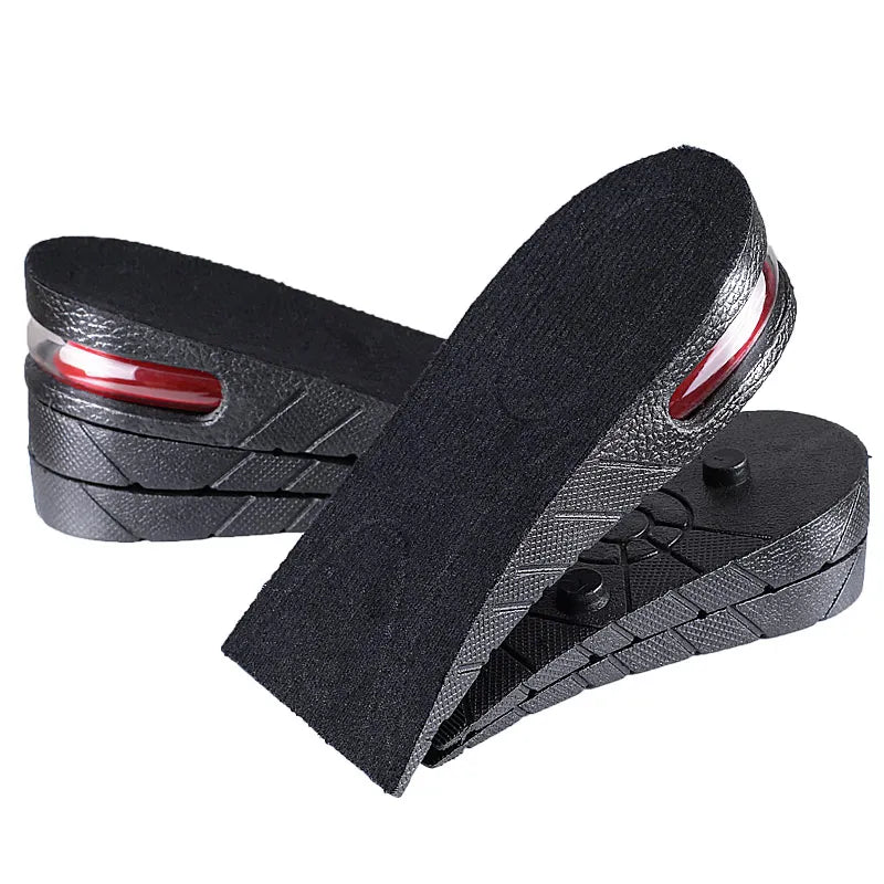 Adjustable Height Increase Half Insole PVC TPU Heel Lift Insert Shock Absorption Velvet Heel Pad 6 cm 2 Pieces