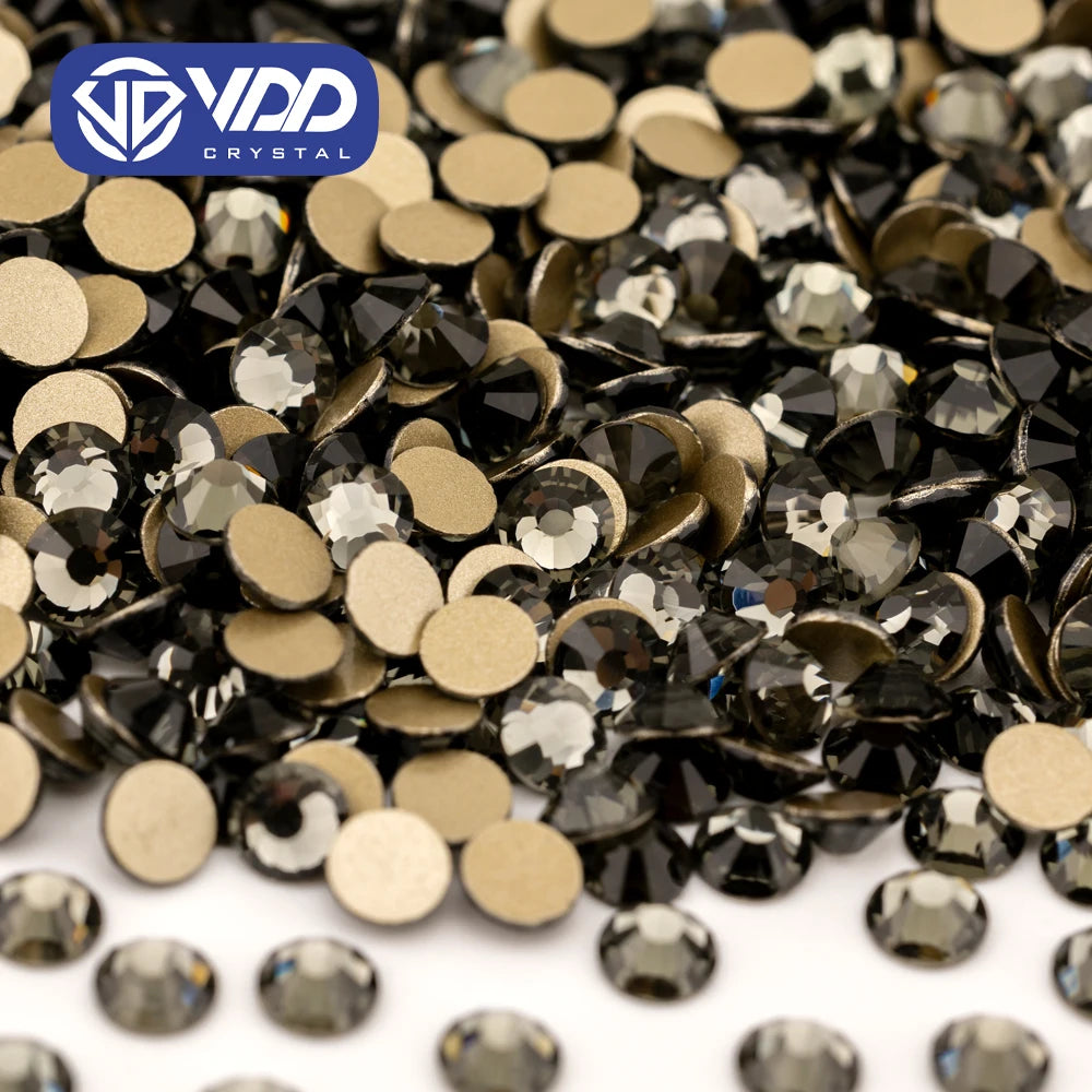 VDD 003 Black Diamond High Quality Glass Rhinestones Crystal Glod Back Flatback Strass Stones Nail Art DIY Crafts Decorations