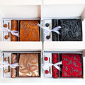 Luxury Men's Polyester Tie Set with Pocket Square Cufflinks Customizable Paisley Necktie Clip Pin for Wedding or Business Suit