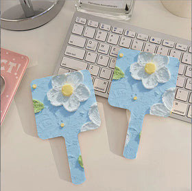 Eco-friendly Customize Logo Colorful Single Side Mirror Plastic Small Handheld Mirror Square Cosmetic Mirrors