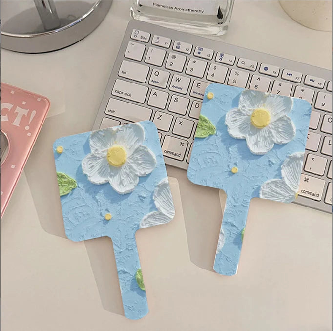 Eco-friendly Customize Logo Colorful Single Side Mirror Plastic Small Handheld Mirror Square Cosmetic Mirrors