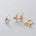2022 Summer Earrings Jewelry Cute Pearl Charms 925 Sterling Silver Small Hoop Earrings