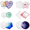 AK Round Heart Plum Shaped Crystal Glue Epoxy DIY Making Props Square Hexagon Resin Silicone Casting Mould Storage Box Molds