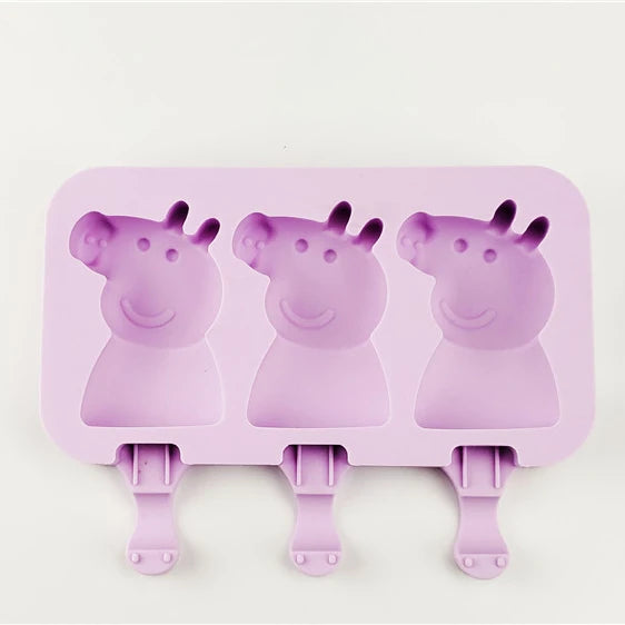 Hot Sale OEM Wholesale DIY Silicone Cartoon Ice Cream Moulds Rabbit Shape Mold  Dessert Silicone Fruit Shape Ice Mold
