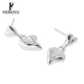 Irregular Double Puffy Heart Drop Stud Earrings for Women 925 Sterling Silver Fashion Earring Custom Fine Jewelry Wholesale