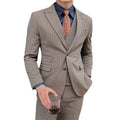 Costume ODM Striped Business Men's Tuxedo Suits Single Breasted Worsted Fabric Anti-Wrinkle Waterproof Notched Collar 3-Piece
