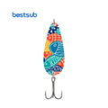 BestSub Wholesale Personalized Sublimation Blanks Aluminum Rectangle Fishing Lure Set Animal Pattern for Father's Day LB0156928