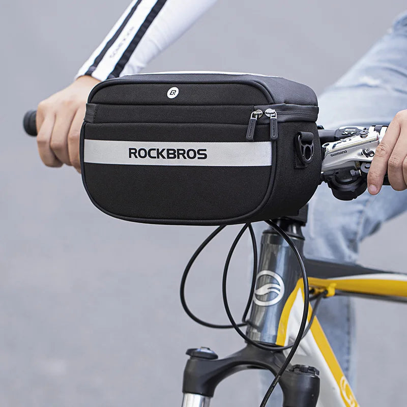 ROCKBROS 2020 New Arrival Bicycle Carry Bag Large Capacity Waterproof Cycling Tube Bag Handlebar Basket Bike Bicycle Accessories
