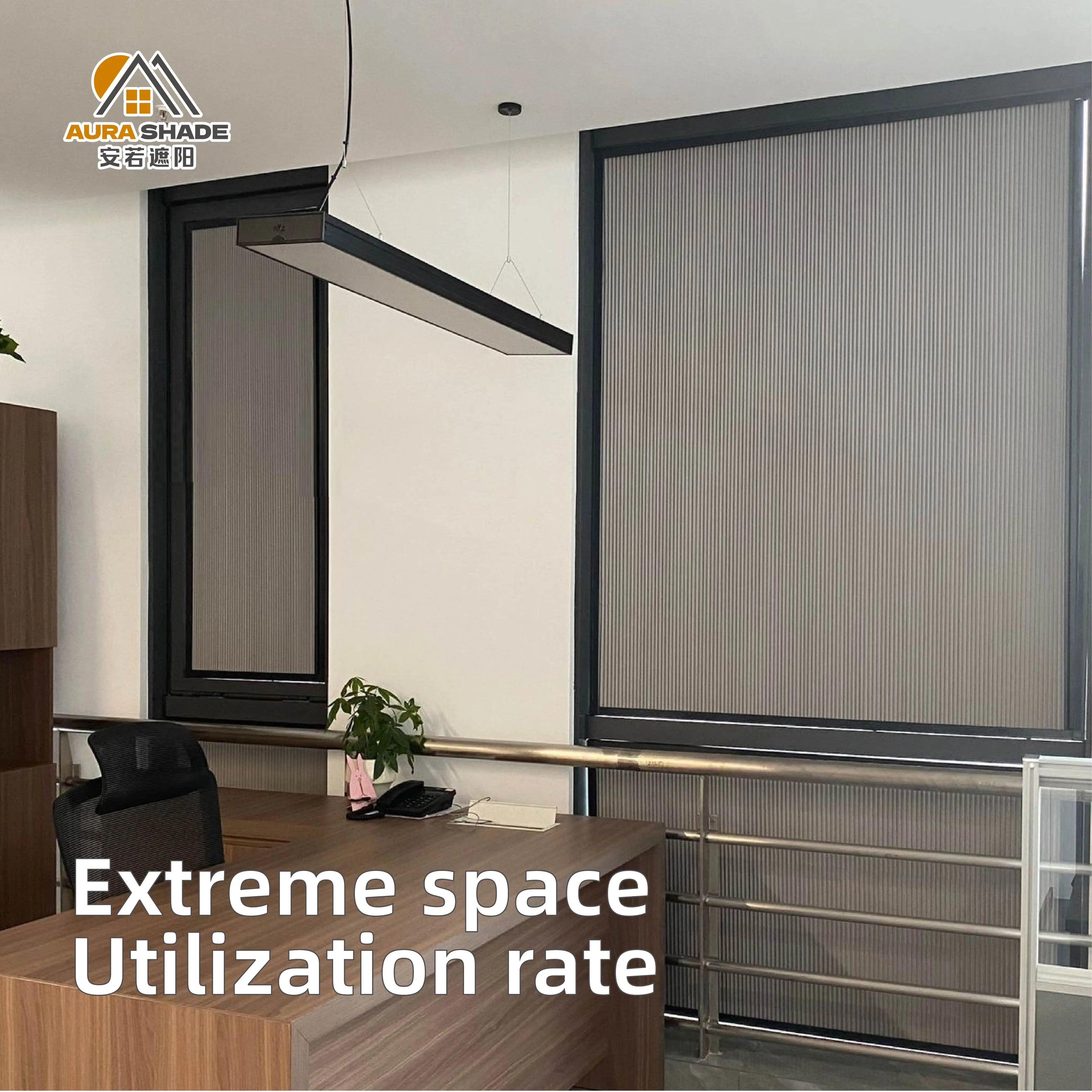 Blackout Built-In Minimalist Retractable Screen Cordless Honeycomb Fabric Cellular Shades Windows Home Sliding Door Blinds
