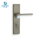 Cerradura Manija Luxury Security Lever Long Plate Mortise Door Knobs for Hotel Wood Doors Modern Chrome Silver Zinc Door Lock