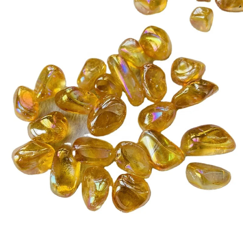 Wholesale Aura Quartz Gravel Stone Crystal Angel Aura Tumbled Stone