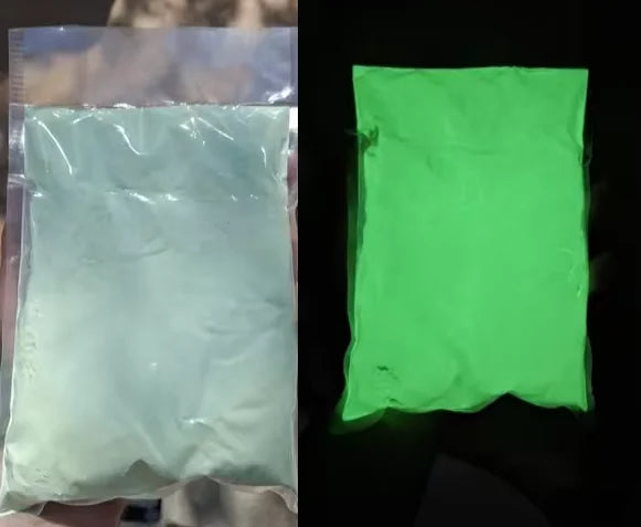 Free Sample 1Kg/Bag Glow in the Dark Acrylic Powder for Nails Luminous Powder