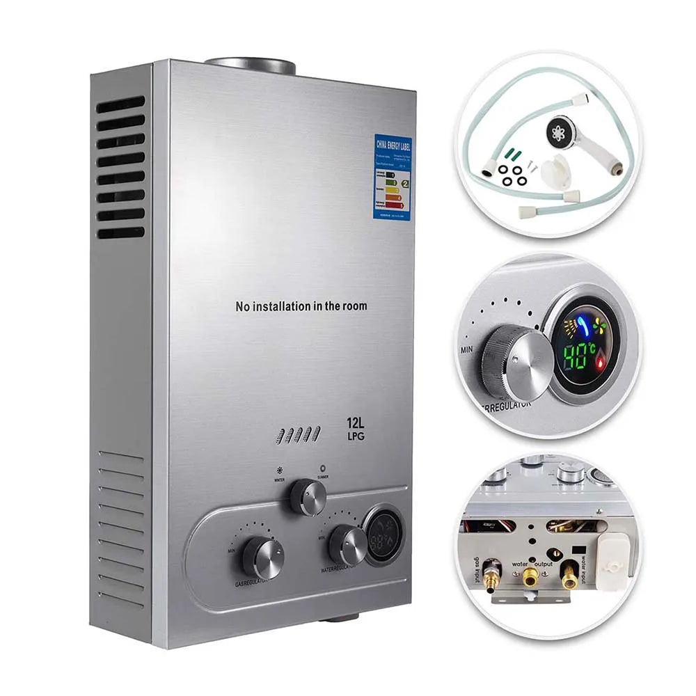 Portable  Gas Powered Tankless Water Heater in Sizes 6L to 24L