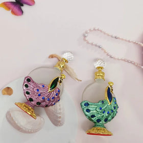 25ml Dragonfly Jewelry Enamel Essential Oil Perfume Empty Purple Parfum Perfume Oil Bottles Dubai Oil Perfume Oud Glass Bottles