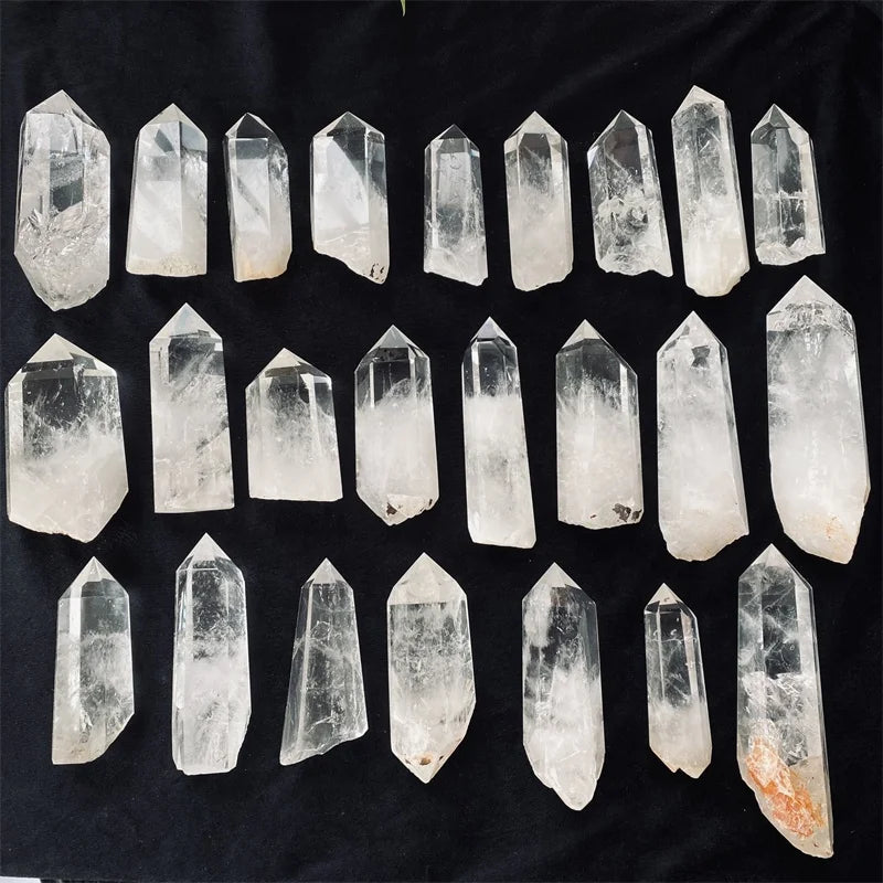 Natural Large Clear Quartz Rock Crystals Healing Point Wand for Decoration