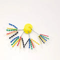 Colorful 30 Beads Space Bean Olive Rubber Fishing Float Stops