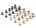 DIY Solid Brass Studs Nail Rivets Round Button StudsMonk Head Screws for Belt Wallet Handbag