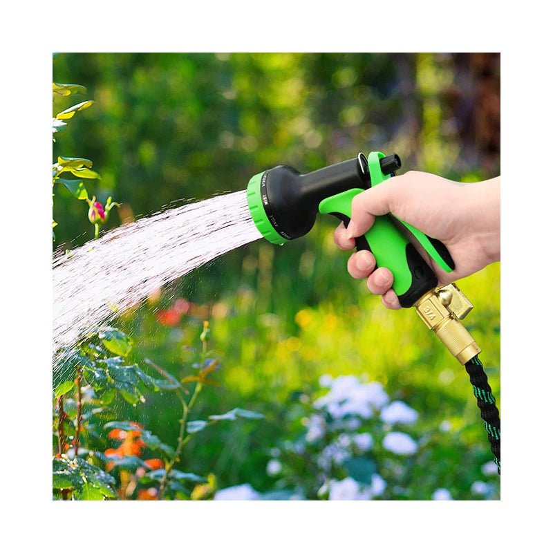 Wholesale 25 50 75 100FT Extension Garden Hose Spray High Pressure Water Gun Water Pipe Sprinkler Irrigation System