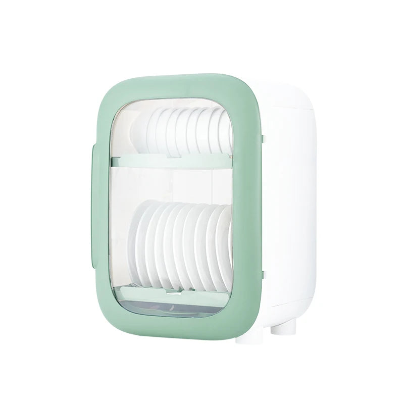 Multi Kitchen Plastic Plate Dish Drain Storage Rack Cabinet with Cover