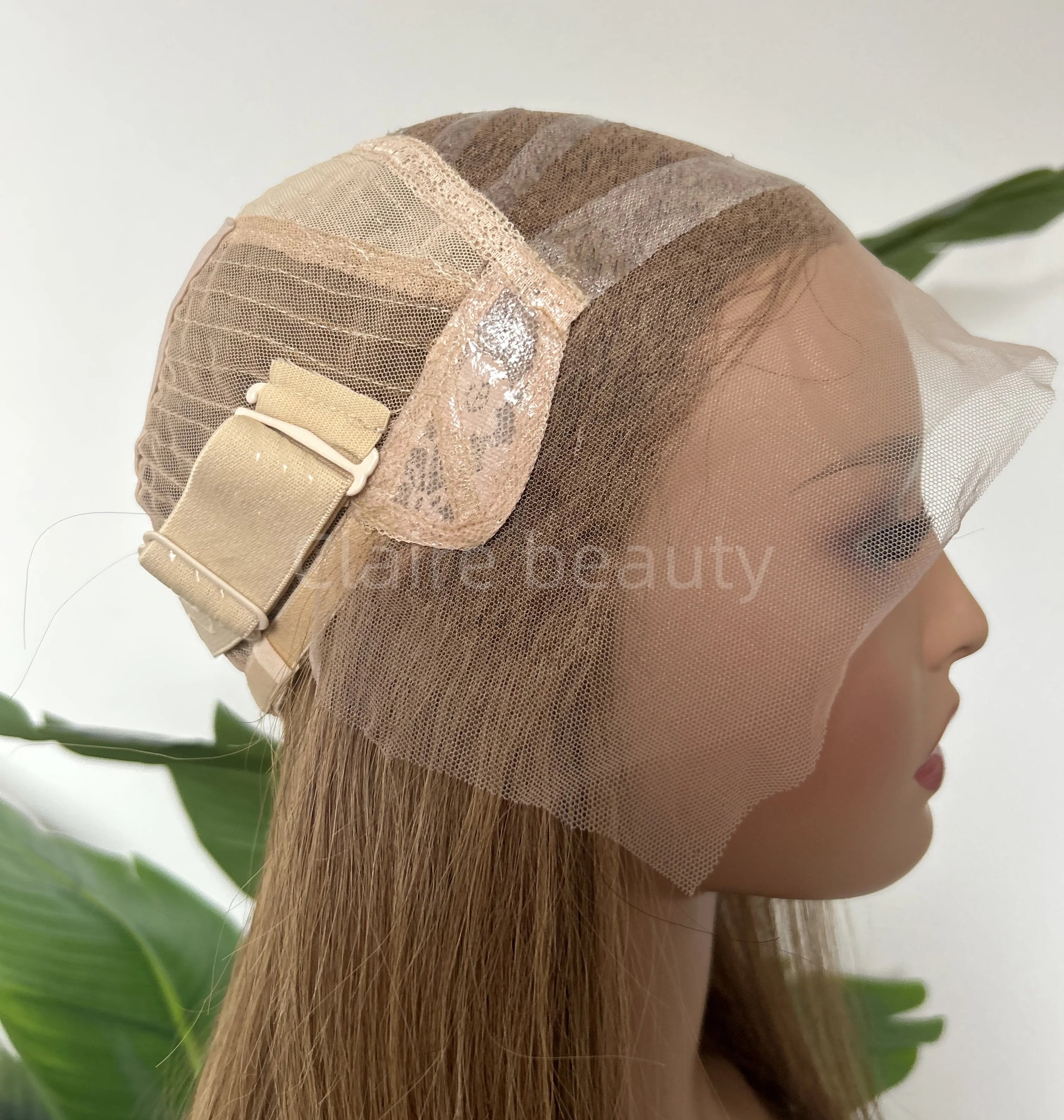 Virgin European Human Hair Wig Natural Hairline Highlights Blonde Color Cuticle Aligned 13X4 HD Lace Front Wig