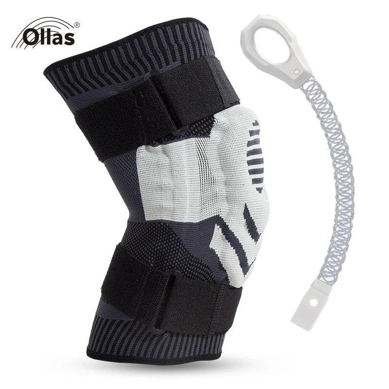 HX028 Ollas Non-Slip Silicone Knee Brace with Strap Protective Knee Pad