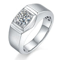 Manufacture Price Mens Moissanite Jewelry 1 Carat Gold Plated Wedding Rings Bulk for Bridegroom