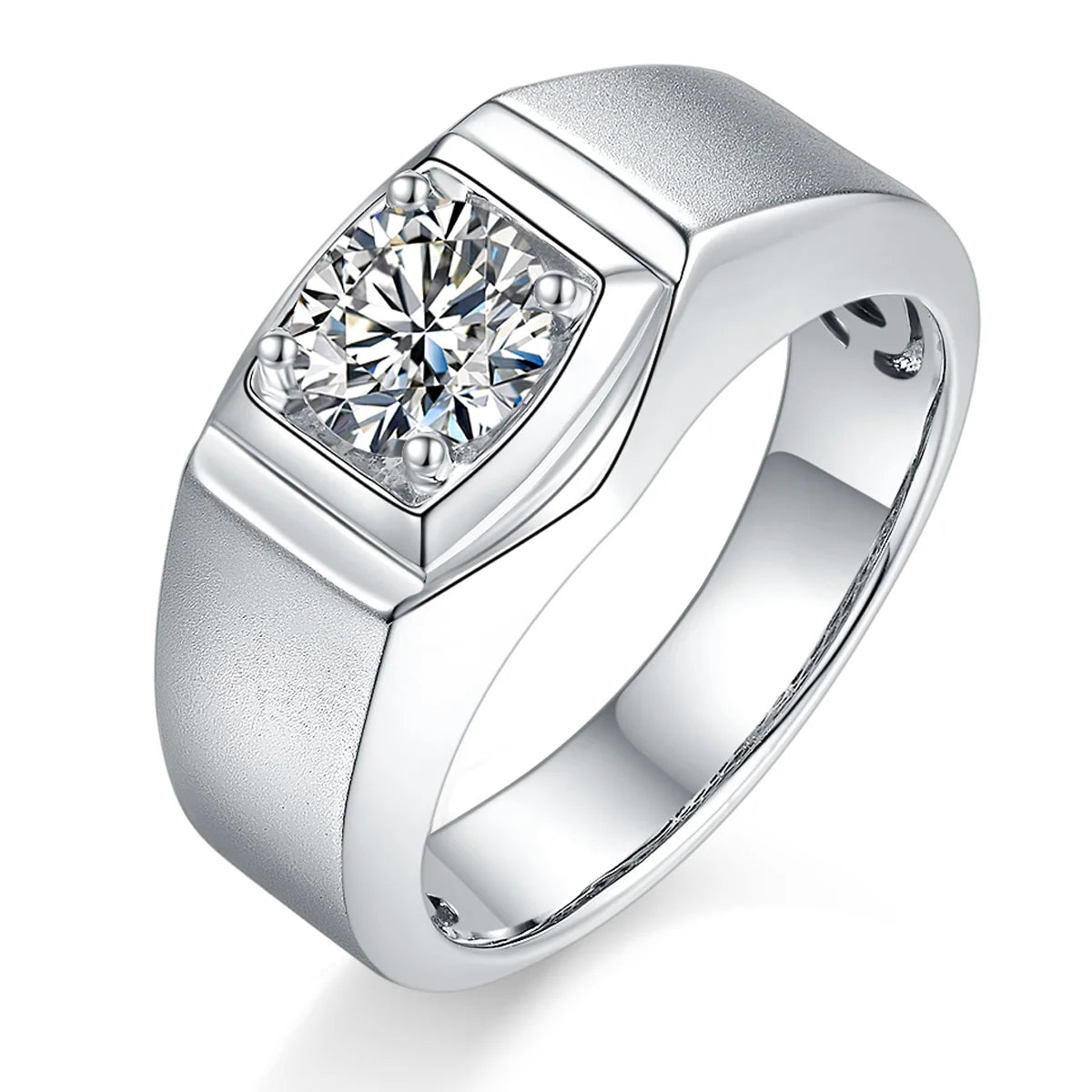 Manufacture Price Mens Moissanite Jewelry 1 Carat Gold Plated Wedding Rings Bulk for Bridegroom