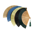 Hand Held Bamboo Silk Folding Hand Fans Chinese Vintage Handheld Fans Wedding Party Gift for Women
