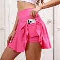 Women's Tennis Skorts with Built-in Shorts High Waist Athletic Design and Phone Pocket