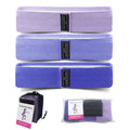 Fitness 3 Levels Fabric Custom Gradient Booty  Hip Circle Resistance Band Set