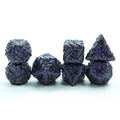 Factory Supply Luxurious Handsome Green and Black Polyhedral Metal Dice Set