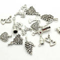 Factory Supply Silver Color Bone Cups Zinc Alloy Bead Pendant Charms for Diy Key Chain Accesory Bangle Decorations