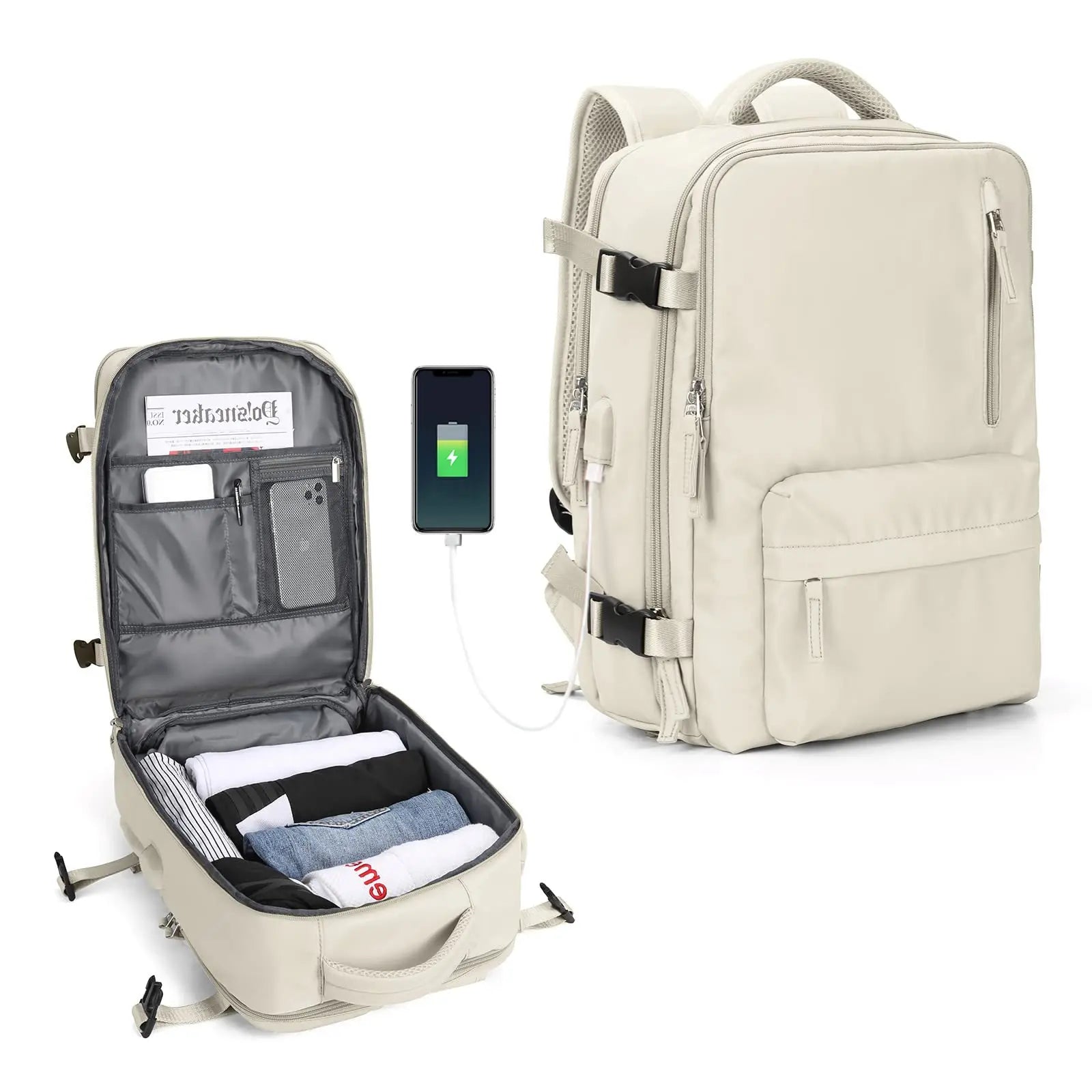 Women's Dry-Wet Compartmented Travel Backpack for Hiking and Trekking Gym Bag for Ladies