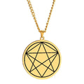 Merkaba Sacred Geometry Spiritual the Hexagram Symbol of Hope and Courage Talisman Laser Cut Stainless Steel Pendant Necklace