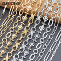 C283 1m/lot DIY Chain REACH Pass Nickel Free 18K Gold Rhodium Plated Copper for Jewelry Making Bracelet Necklace Accessories