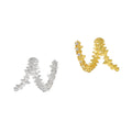 Wuqie 925 Sterling Silver Geometric Line Stud Earring Serpentine Zircon Women Earring