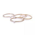 GR016 Hot Sael 14k Gold Filled Simple Band Pearl Ring for Women