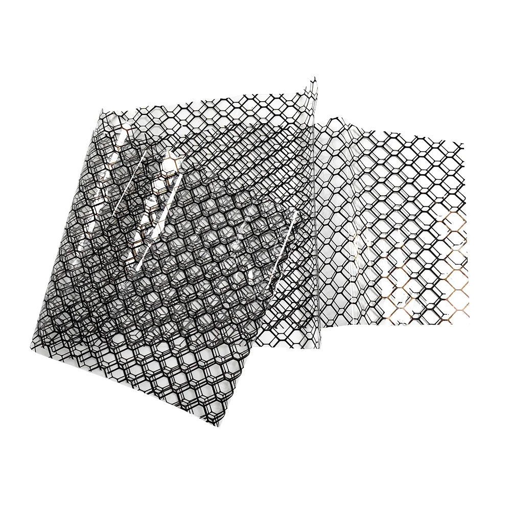 Allesd ESD Double Sided Transparent Grid Curtain 0.3mmx1.37mx30m PVC Cleanroom Partition Anti-static Grid Curtain
