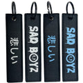 Wholesale Custom Fabric Embroidery WWOWN Patch Key Ring Tag Embroidered Carabiner & Promotional Keychain