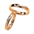 Roomy Jewelry Round Brilliant Cut Moissanite Engagement Rings 14K Soild Rose Gold  Couple Wedding Ring Set
