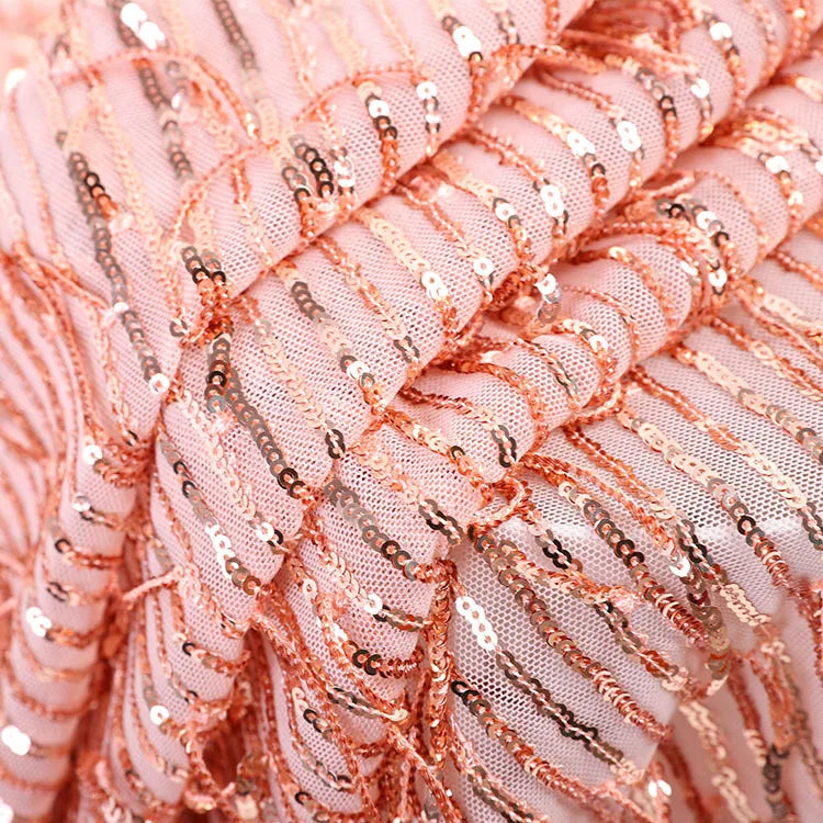 Tela De Encaje De Malla Popular Fish Scale Bordado De Moda De Telas De Lentejuelas Tassels Fringe Upholstery Fabric Sequin