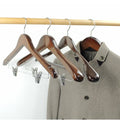 Custom Vintage Wooden Coat Hanger for Pants Single-Tiered Heavy Duty & Eco-Friendly for Wardrobe and Living Room