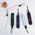 Wholesale Custom 3-Folding Logo Advertising Umbrellas Business Gifts Manual 190T Nylon Easy Carry Low Price Adults