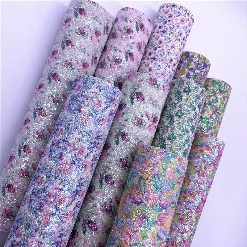 Latest Floral Design Chunky Glitter Fabric Bows Hairbows Crafts Upholstery Anti-Mildew Abrasion-Resistant Decorative Chair Bag