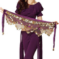 Belly Dance Coins Belt Hip Scarf Wrap Skirt Women Dance Class Noisy Waist Chain Belt