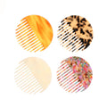 New Fashion Lady Acetate Hair Combs Cute Circular Marbling Comb High Quality Comb Women Girls