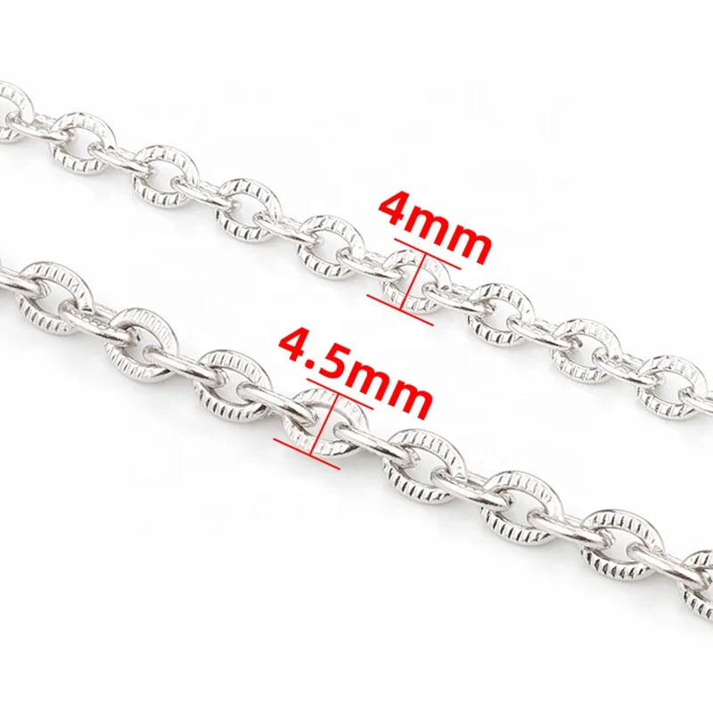 Wholesale Stainless Steel Cross Chain Link Necklace Jewelry Components